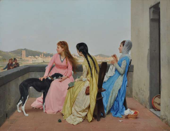 A Terrace overlooking the Arno